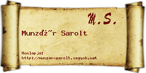 Munzár Sarolt névjegykártya